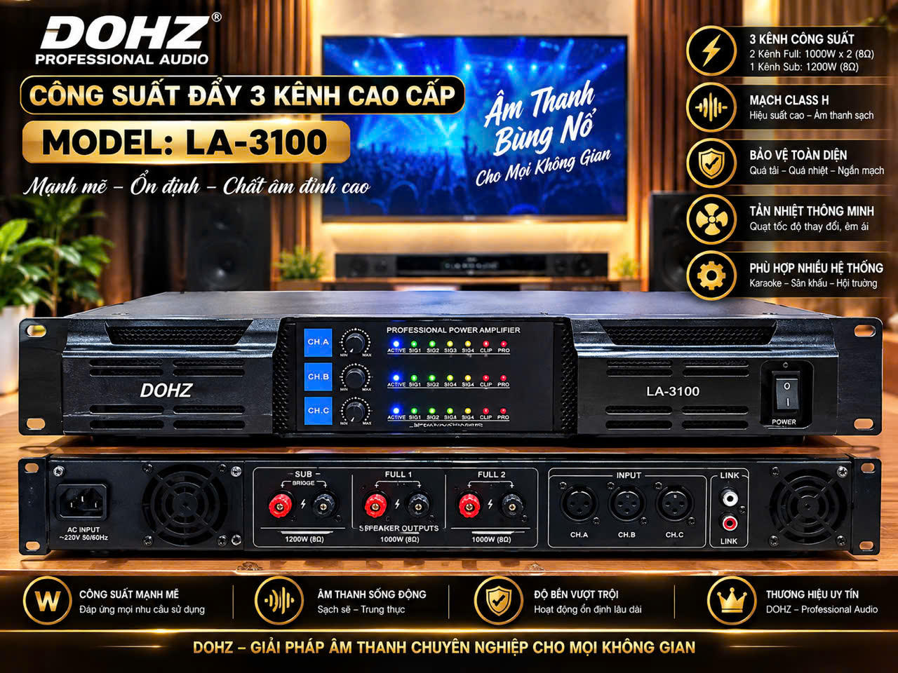 Đẩy 3 kênh LA-3100